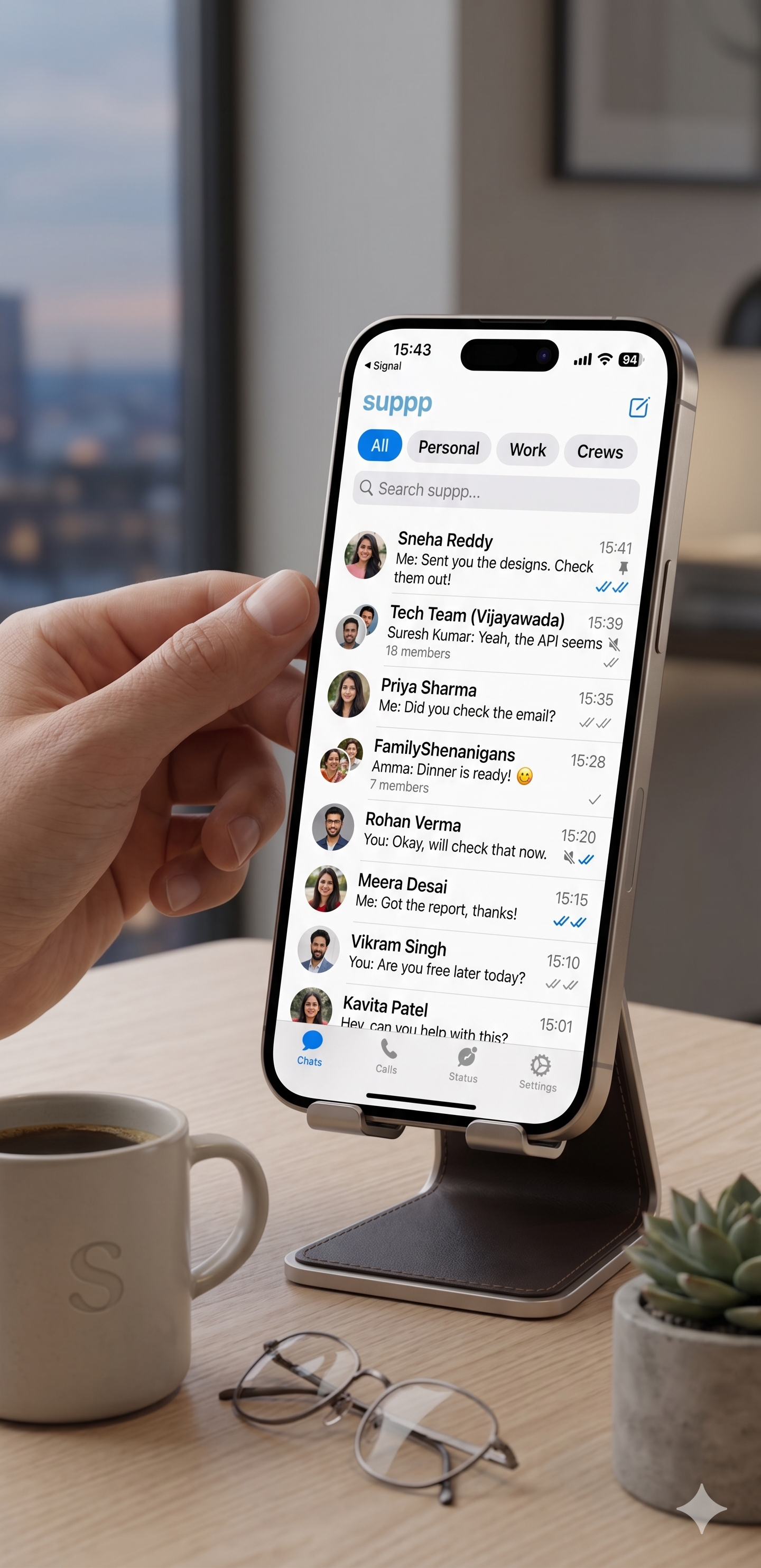 Suppp messenger chat interface